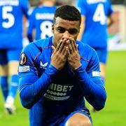 Hamza Igamane celebrates his second goal