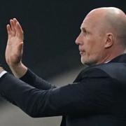 Philippe Clement applauds his players during their 4-1 win over Nice in France