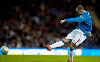 Kris Boyd scores for Rangers in 2009