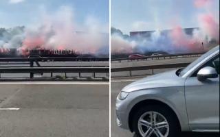 Flares could be seen from the M8