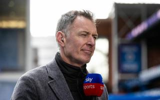 GLASGOW, SCOTLAND - APRIL 07: Sky Sports Pundit Chris Sutton during a cinch Premiership match between Rangers and Celtic at Ibrox Stadium, on April 07, 2024, in Glasgow, Scotland. (Photo by Craig Williamson / SNS Group)